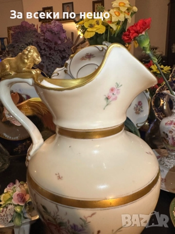 C. Tielsch and Company (C.T.) cobalt mark, Waldenburg – Altwasser, Germany (Poland). 1870 Код P1729, снимка 2 - Вази - 52970127