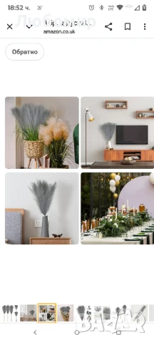 3 бр. изкуствени стъбла от пампас трева 70 см/27" фалшиви пухкави сушени клони от пампас трева 

, снимка 8 - Декорация за дома - 50551895