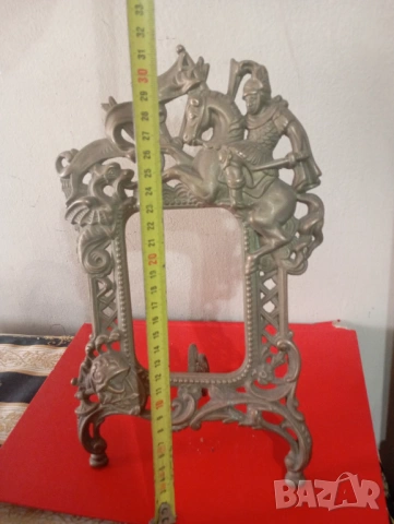 Барокова настолна рамка за снимка, снимка 3 - Антикварни и старинни предмети - 53664936