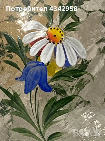 🌼 Винтидж стъклена гарафа  – 50-те години., снимка 3 - Антикварни и старинни предмети - 54101264