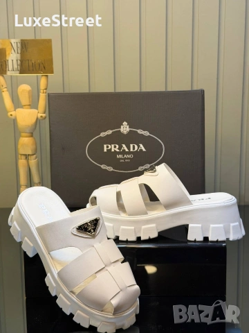 PRADA 🤍Дамски Чехли , снимка 3 - Чехли - 53937333