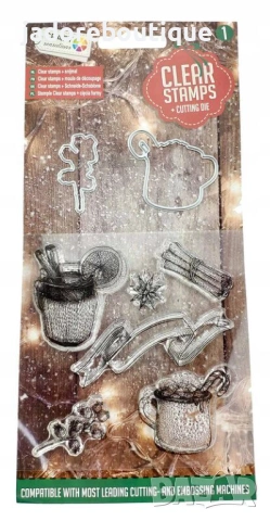 Коледни силиконови печати + щанци за изрязване и релеф различни видове Зима Коледа, снимка 6 - Други - 48368946