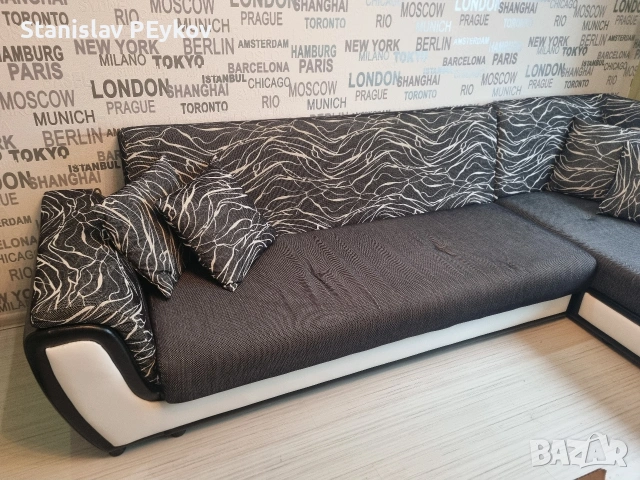Ъглов диван с функция сън и ракла, снимка 2 - Дивани и мека мебел - 54164043