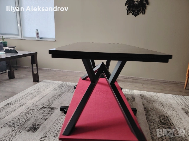 Метална холна маса с керамичен плот, снимка 4 - Маси - 52185379