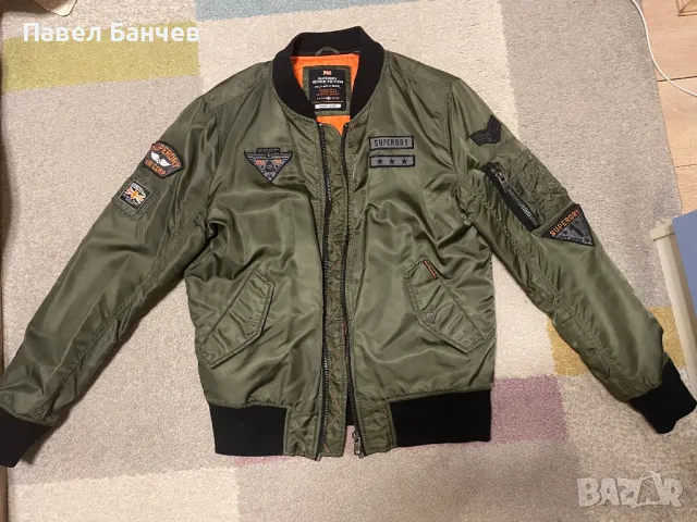 Яке Superdry bomber patch rookie flight, снимка 3 - Якета - 47145057