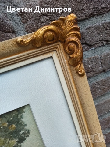 холандска акварелна картина с рустикален пейзаж, снимка 8 - Картини - 54083937