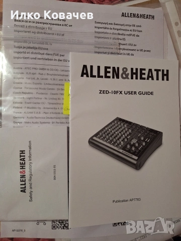смесителен пулт Allen & Heat ZED 10FX, снимка 4 - Ресийвъри, усилватели, смесителни пултове - 53025529