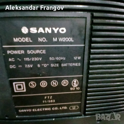 SANYO M 200 L, снимка 9 - Радиокасетофони, транзистори - 53130915