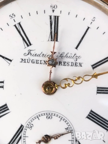 Сребърен часовник, снимка 2 - Джобни - 52533662