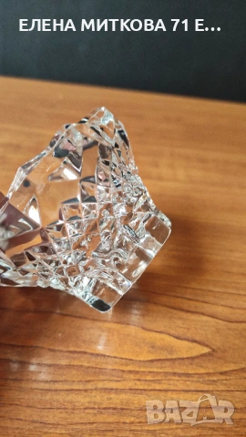 Масивен кристален свещник, снимка 6 - Декорация за дома - 53740168