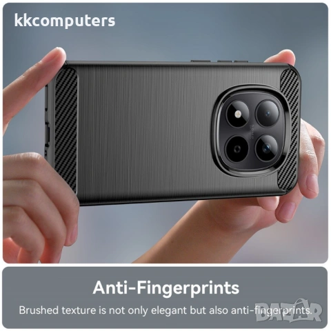 Карбонов Калъф за Xiaomi Redmi Note 15 Pro 5G - TPU, Четкана текстура, Антиотпечатък, 3 цвята, снимка 7 - Калъфи, кейсове - 53781501