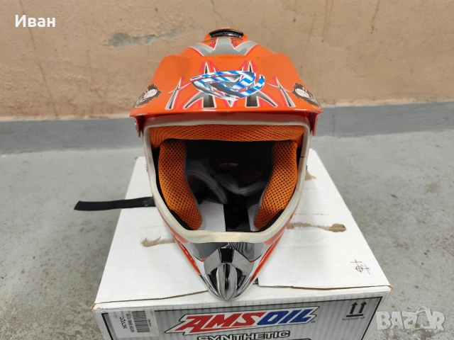 Кросова мото каска L 55-56, снимка 3 - Аксесоари и консумативи - 53750119