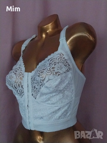  Резервирани Miss Mary 90 D Бял дантелен сутиен/ корсет/, снимка 3 - Бельо - 54297942