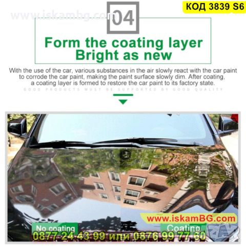 Спрей за кола с нано керамично покритие за трайна защита на боята - КОД 3839 S6, снимка 13 - Аксесоари и консумативи - 45419490