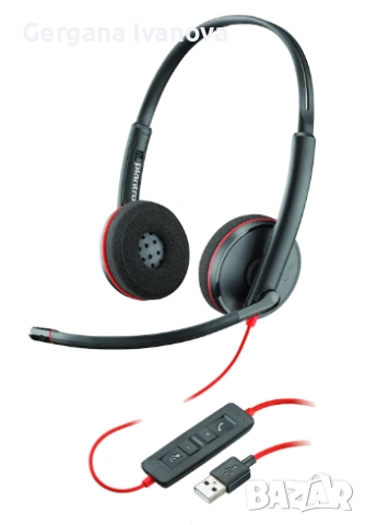 Слушалки Call Center Plantronics Blackwire C3220, USB-A