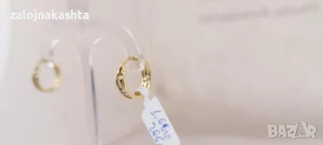 Нови Златни обеци-1,66гр/14кр, снимка 5 - Обеци - 49343092