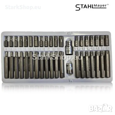 Професионален Комплект Битове – Накрайници STAHLMAYER Hex XZN и Torx 1/2″, 3/8″ 40 броя SM4401, снимка 2 - Други инструменти - 50316180