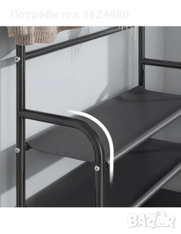 Метална етажерка за обувки и дрехи 4070, снимка 5 - Други стоки за дома - 53231358