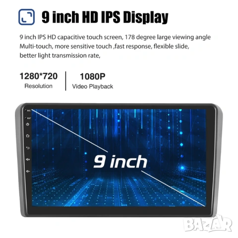 Audi A3 2003-2012 9” 2-DIN с Android’14, 4G/LTE, WiFi, 4GB/64GB, 8-core CPU , снимка 8 - Аксесоари и консумативи - 53053624