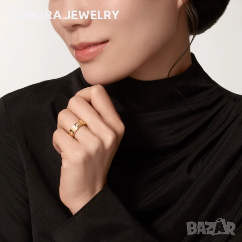 CARTIER Love Rose Gold 6 Diamonds Classic Model Пръстен, снимка 11 - Пръстени - 53238886