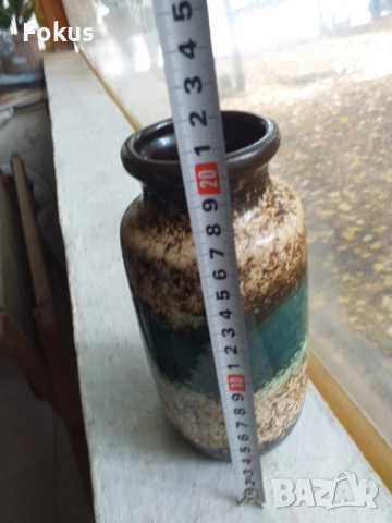 Ваза немска керамика лава, снимка 5 - Антикварни и старинни предмети - 53453086