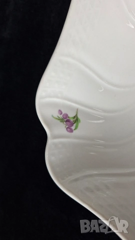 Квадратна порцеланова купа - Hutschenreuther, Dresden, снимка 5 - Чинии - 53913335