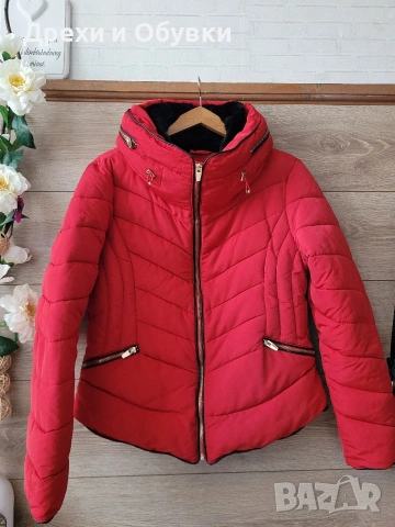 Червено яке Zara , снимка 6 - Якета - 44305177