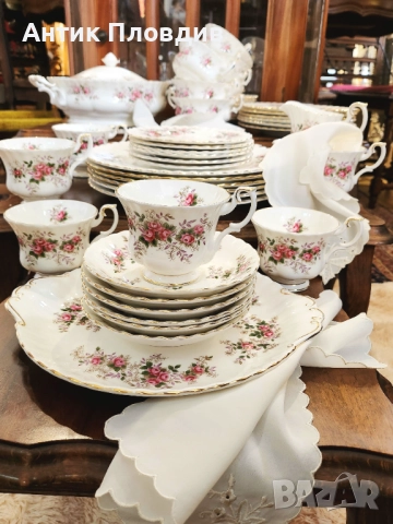 Порцеланов сервиз Royal Albert – Lavender Rose, 59 части, снимка 15 - Сервизи - 49101280
