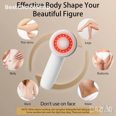 Масажор за целулит, ултразвукова технология за кавитация, USB презареждащ се, снимка 6 - Масажори - 53913923