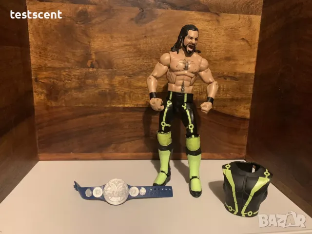 Екшън фигура WWE Seth Rollins Сет Ролинс Mattel Elite figure играчка removable vest, снимка 11 - Колекции - 48495622