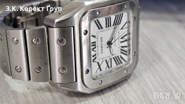 Часовник CARTIER SANTOS 100 от неръждаема стомана, снимка 12 - Мъжки - 46291171