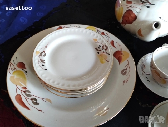 Руски чаен сервиз-29 части, снимка 4 - Сервизи - 52935882