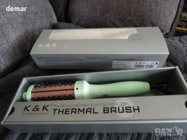 Термична четка K&K 45 мм маша за къдрене, керамична турмалинова йонна, снимка 9 - Маши за коса - 45211302