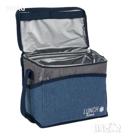 Изотермална чанта сини дънки антрацит с цип 26x16x21cm - 9л, снимка 2 - Хладилни чанти - 46392798