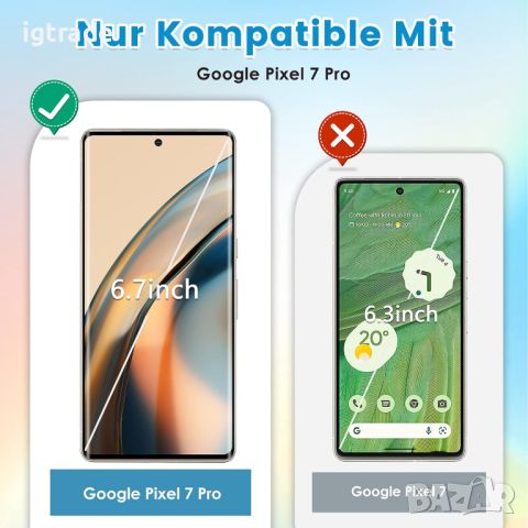 2бр. Google Pixel 7 Pro стъклен протектор, снимка 3 - Фолия, протектори - 45798001