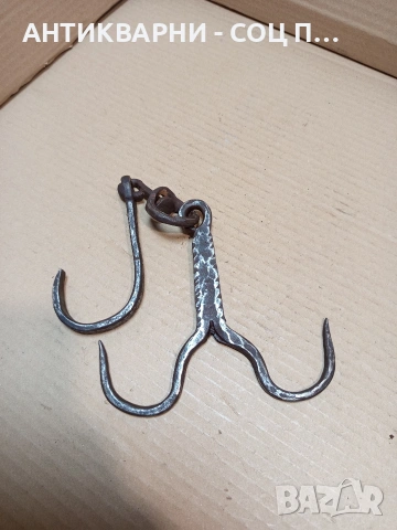 Соц Стар Ръчно Кован Ченгел За Дране На Животни 0.480кг. НОМЕР 779., снимка 5 - Антикварни и старинни предмети - 53878940