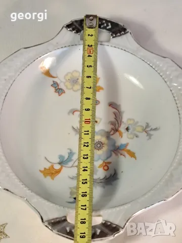 порцеланово плато с дръжки чешки порцелан Victoria  23/6, снимка 8 - Антикварни и старинни предмети - 49616927