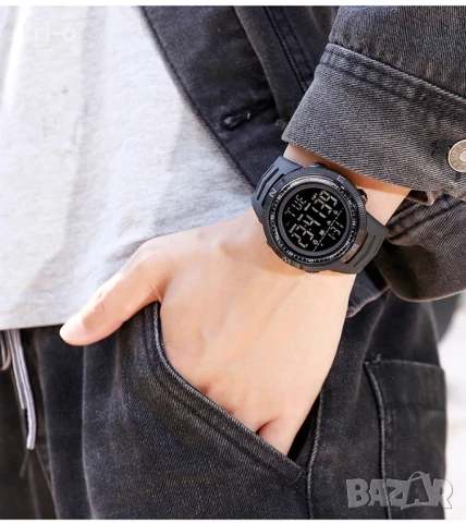 SANDA Мъжки Дигитален Спортен Часовник Военен Удароустойчив Водоустойчив, снимка 5 - Мъжки - 51379477