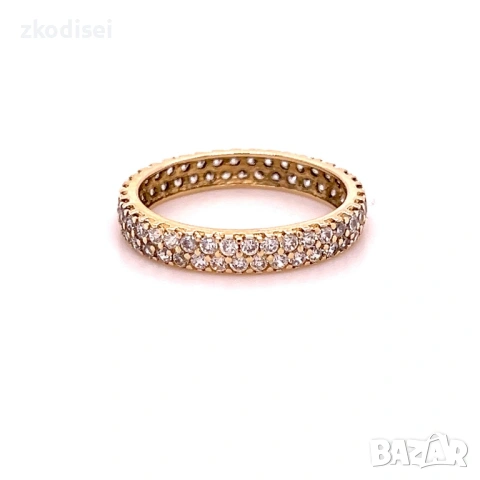 Златен дамски пръстен 2,00гр. размер:52 14кр. проба:585 модел:36341-3, снимка 2 - Пръстени - 53198229