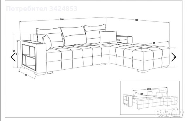 Разгъваем диван , снимка 8 - Дивани и мека мебел - 45840708