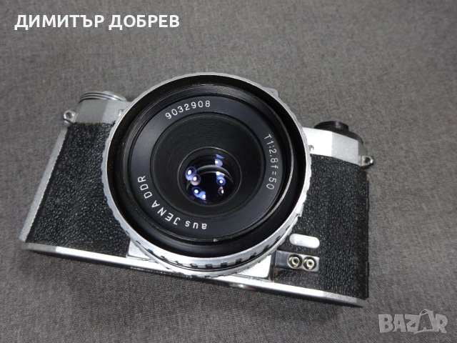 СТАР РЕТРО СОЦ ГДР DDR SLR ФОТОАПАРАТ PRAKTICA PL NOVA 1B + CARL ZEISS TESSAR 2.8/50 М42, снимка 6 - Фотоапарати - 53942831