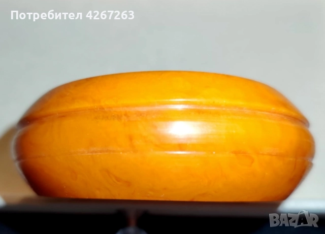 Бакелитена кехлибарена гривна винтидж, снимка 5 - Гривни - 52497085