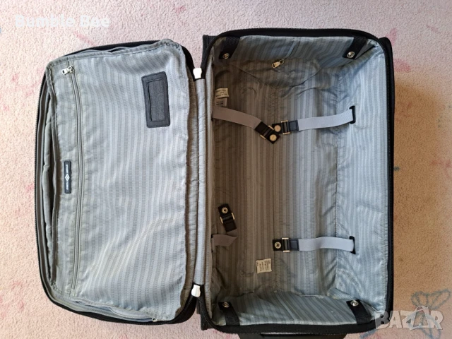 Kуфар Почти Запазен Колелца Пътнически Ръчен Багаж 57/38/23 Черен, снимка 8 - Куфари - 50633898