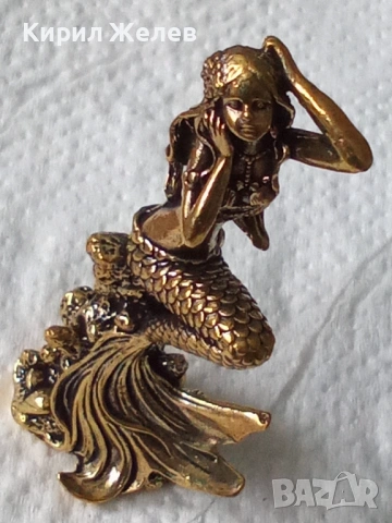 Бронзова фигурка статуетка на русалка 52780, снимка 7 - Антикварни и старинни предмети - 53221014