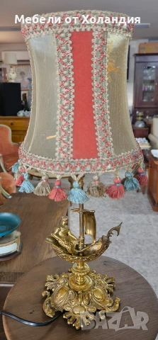 Бронзова настолна лампа, снимка 2 - Настолни лампи - 53074184