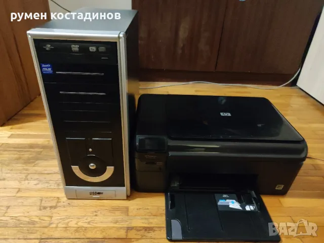 Настолен компютър и принтер hp 3в1, снимка 1 - Работни компютри - 48358537