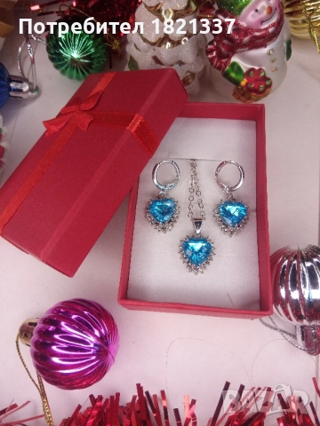 Комплект колие и обици , снимка 8 - Бижутерийни комплекти - 52829668