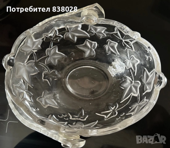 Стъклена бонбонера, снимка 2 - Сервизи - 53802291