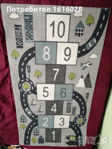 Детски образователен килим с улици,цифри,картинки и фигури на Paco Home., снимка 16 - Други - 49730103