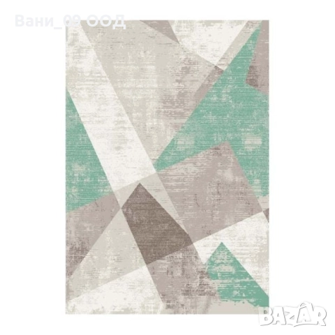 Килим в сиво-зелено